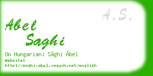 abel saghi business card